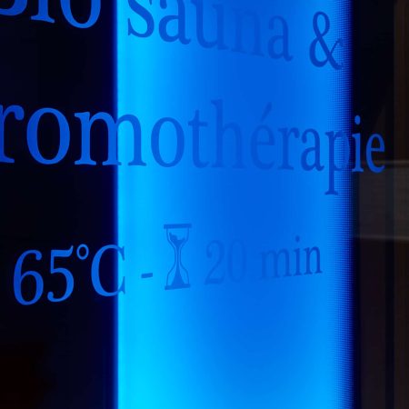 Porte de verre avec impression numérique