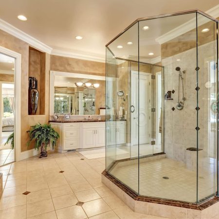 cabine de douche en verre