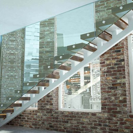Garde corps escalier en verre